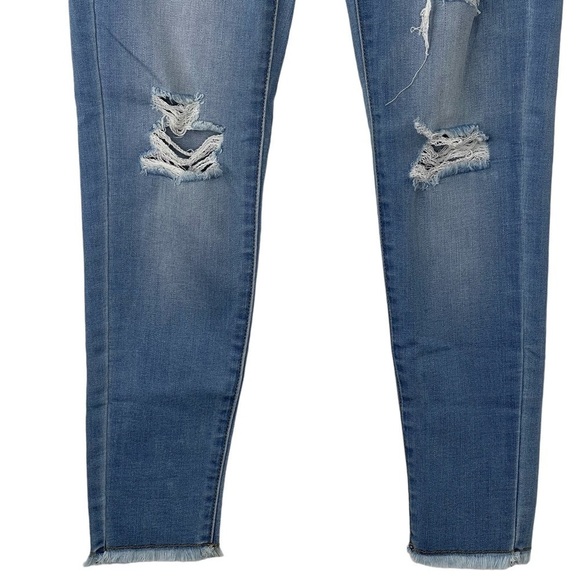 Kancan Skinny Jeans 26 Embellished Pearl High Rise Distressed Stretch Denim - Picture 5 of 11